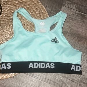 Adidas girls turquoise sports bra size large (14)